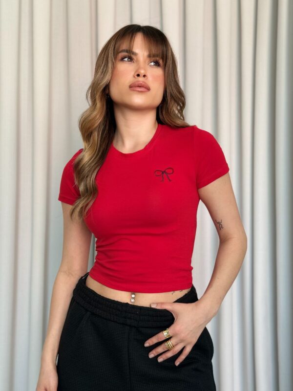 Kurdele Nakışlı Crop - Görsel 5