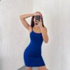 İp Askılı Mini Elbise