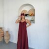 İçten Astarlı İp Askılı Elbise