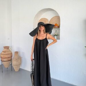 İçten Astarlı İp Askılı Elbise