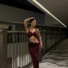 Parıltı İşlemeli Yırtmaçlı İkili Set