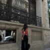 Yüksek Bel Pantolonlu İkili Crop Set