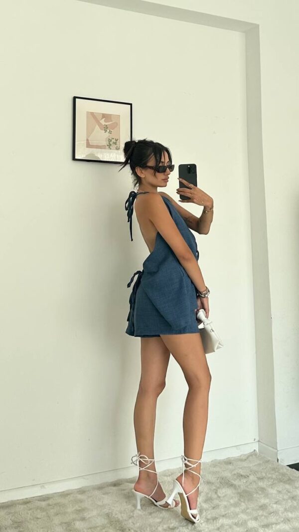 Önden Bağlamalı Şortlu Takım - Görsel 7