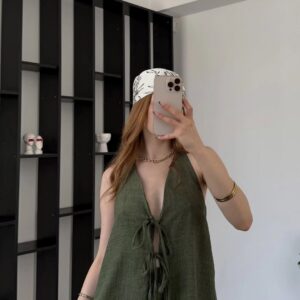 Önden Bağlama Detaylı Şortlu Takım