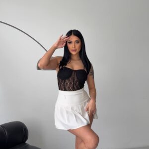 İp Askılı Dantelli Crop